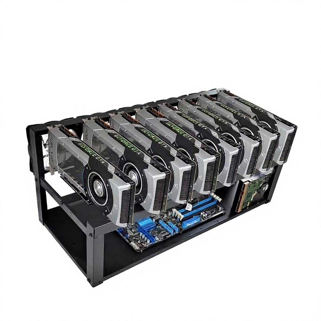 CMP 170HX, soporte para tarjet - Gpu Mining Rig Frame 8 Gpu reseña y precio